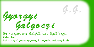 gyorgyi galgoczi business card